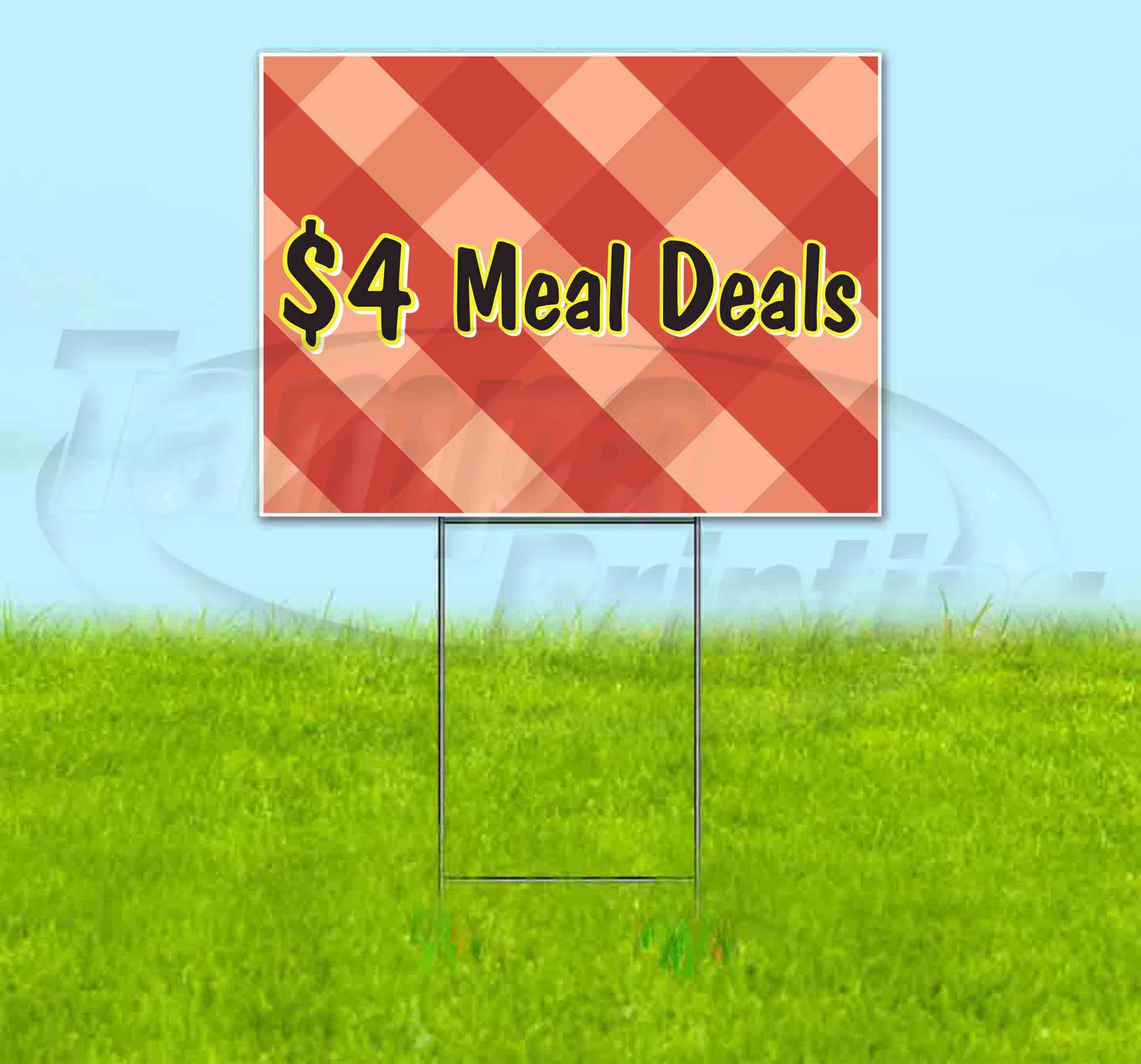18x24 Inch Yard Sign with Metal Step Stake - Bulk Discounts & Multi-Packs Available | Perfect for Restaurant Promotions, Real Estate Advertising & Local Business Marketing (USA Made)