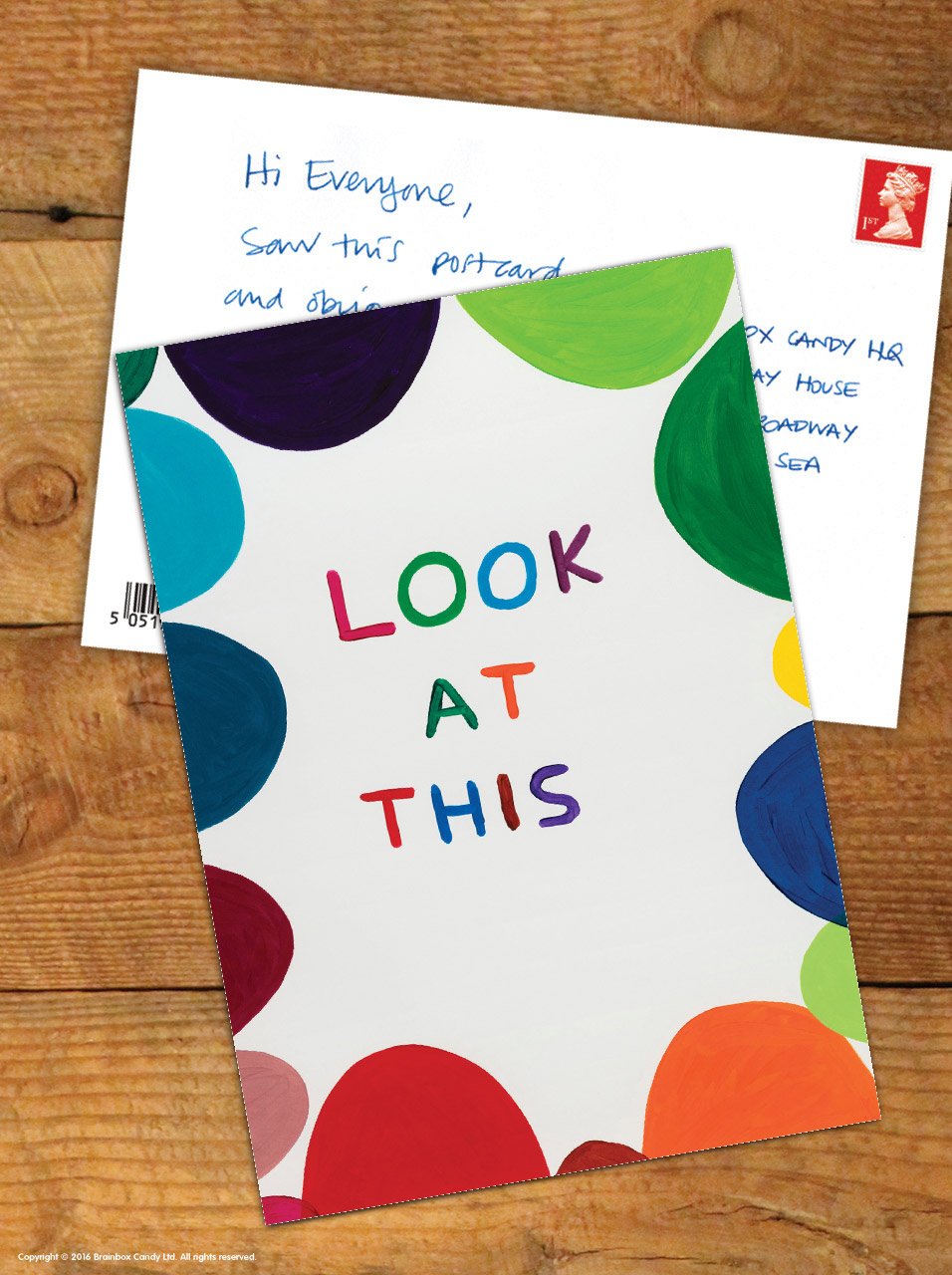Official David Shrigley 'Look at This' Funny Art Postcards - A6 Size Artistic Prints - Perfect for Home Decor, Gifts & Collectibles