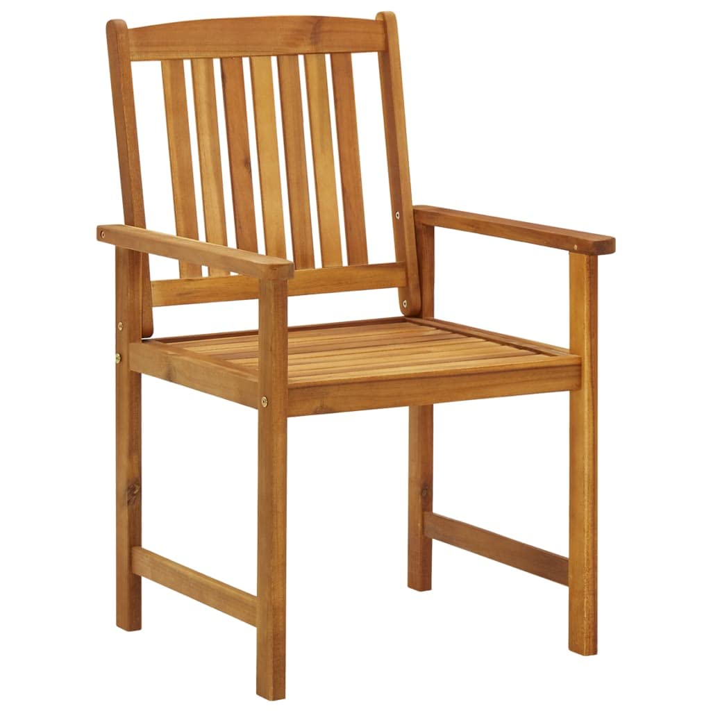 2-Piece Acacia Wood Director's Chairs with Cushions - Solid Wood Outdoor Arm Chairs for Patio, Balcony, Backyard, Pool & Garden - Perfect for Relaxing, Entertaining and Outdoor Dining
