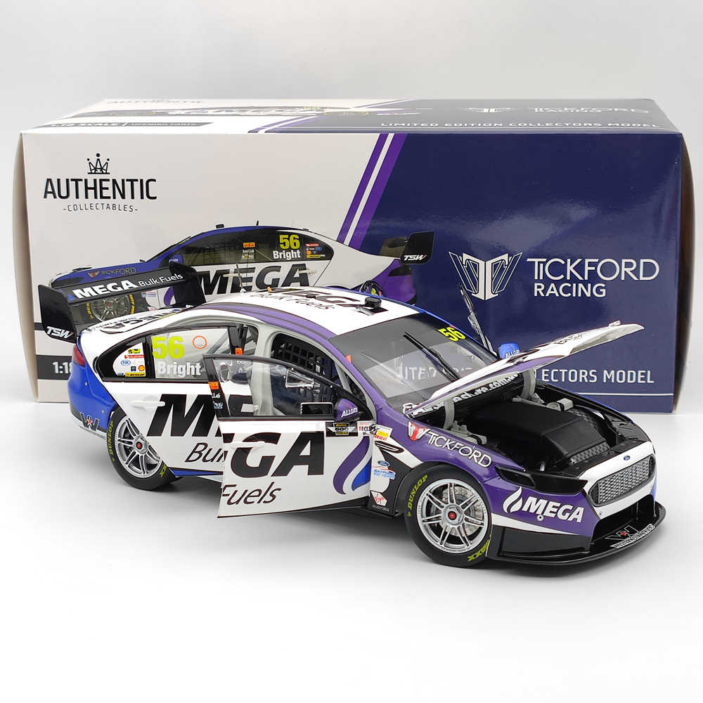 Authentic 1/18 Scale Tickford Racing Jason Bright #56 Ford FGX Falcon 2017 Clipsal 500 Diecast Model Car - Collectible Gift for Racing Fans, Display & Home Decor