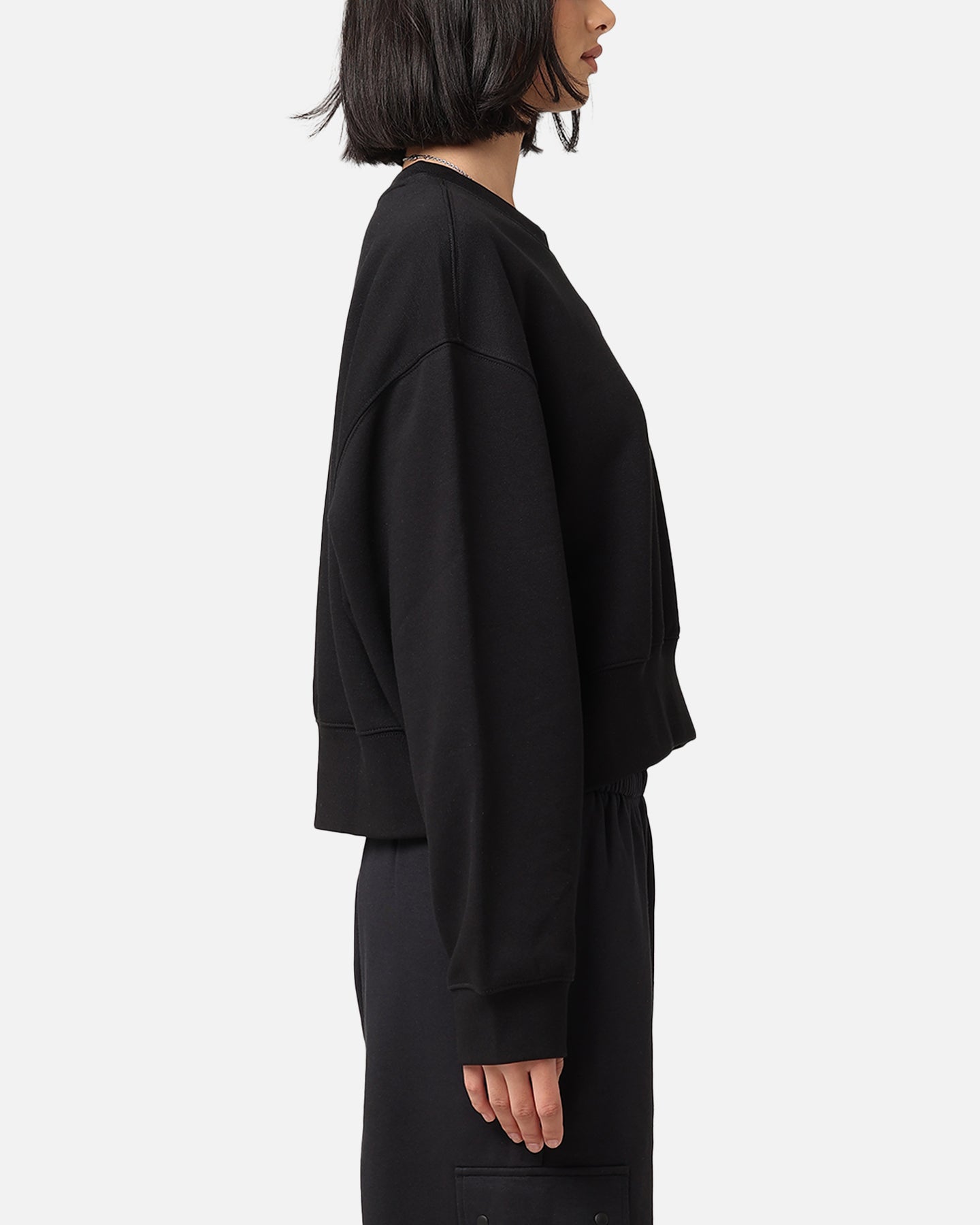 Adidas Women's Essentials Crewneck Sweatshirt - Black | Soft Cotton Casual Pullover for Everyday Wear | Perfect for Gym, Lounge & Street Style