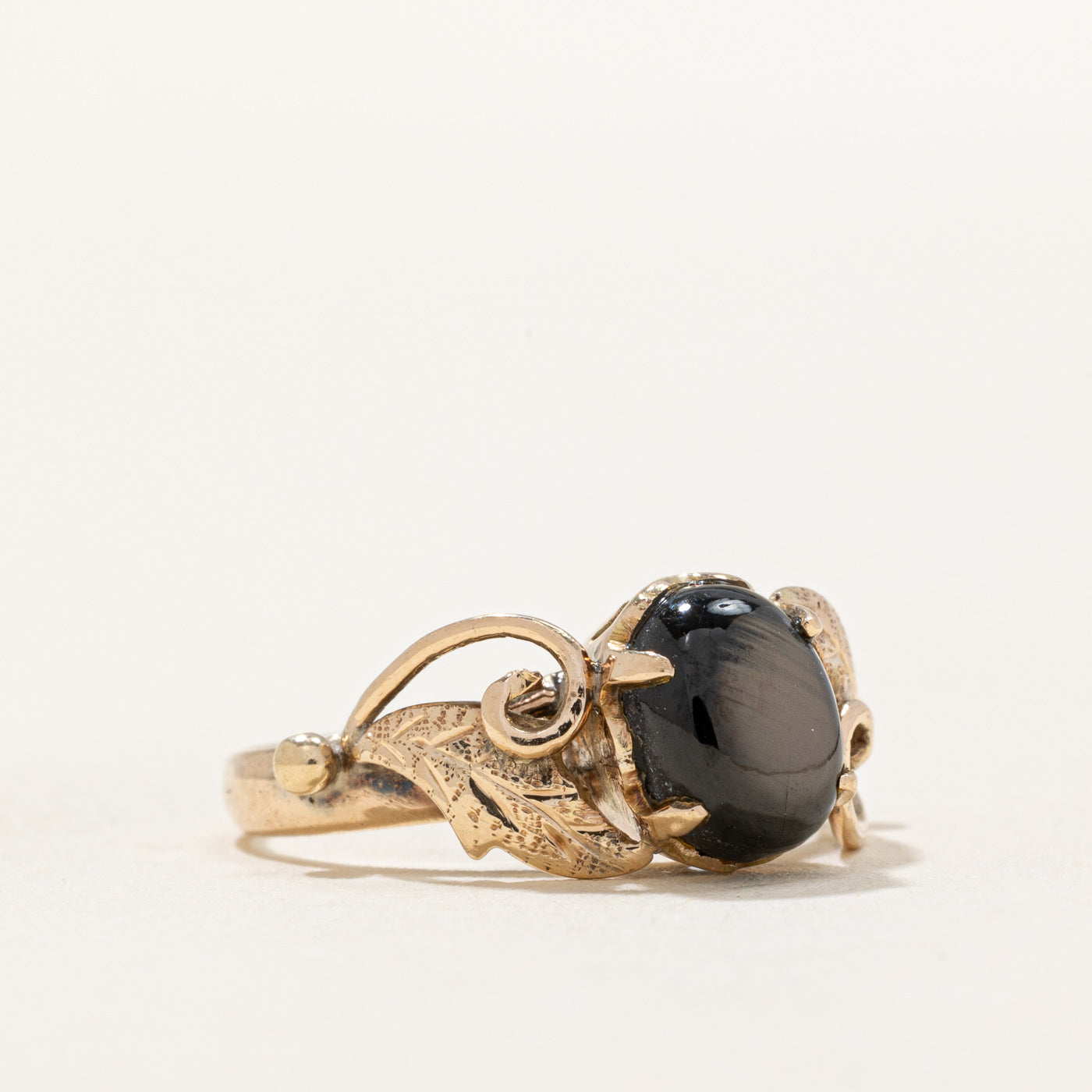 2.15ct Black Star Sapphire Ring for Women - Size 4 | Elegant Vintage Jewelry for Engagement, Anniversary & Special Occasions