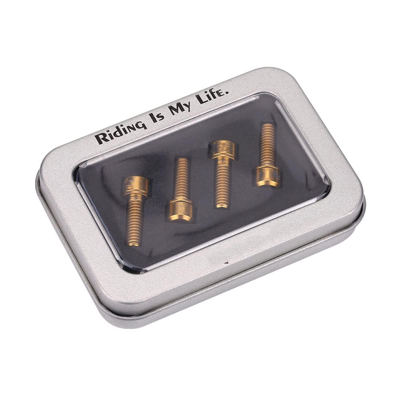 HERCHR M6x18mm Bolts - 4Pcs Stainless Steel Bike Disc Brake Clamp Screws with Washers for Mountain Bicycle Crankset & Headset Stem Fixing - Perfect for Bicycle Repair and Maintenance