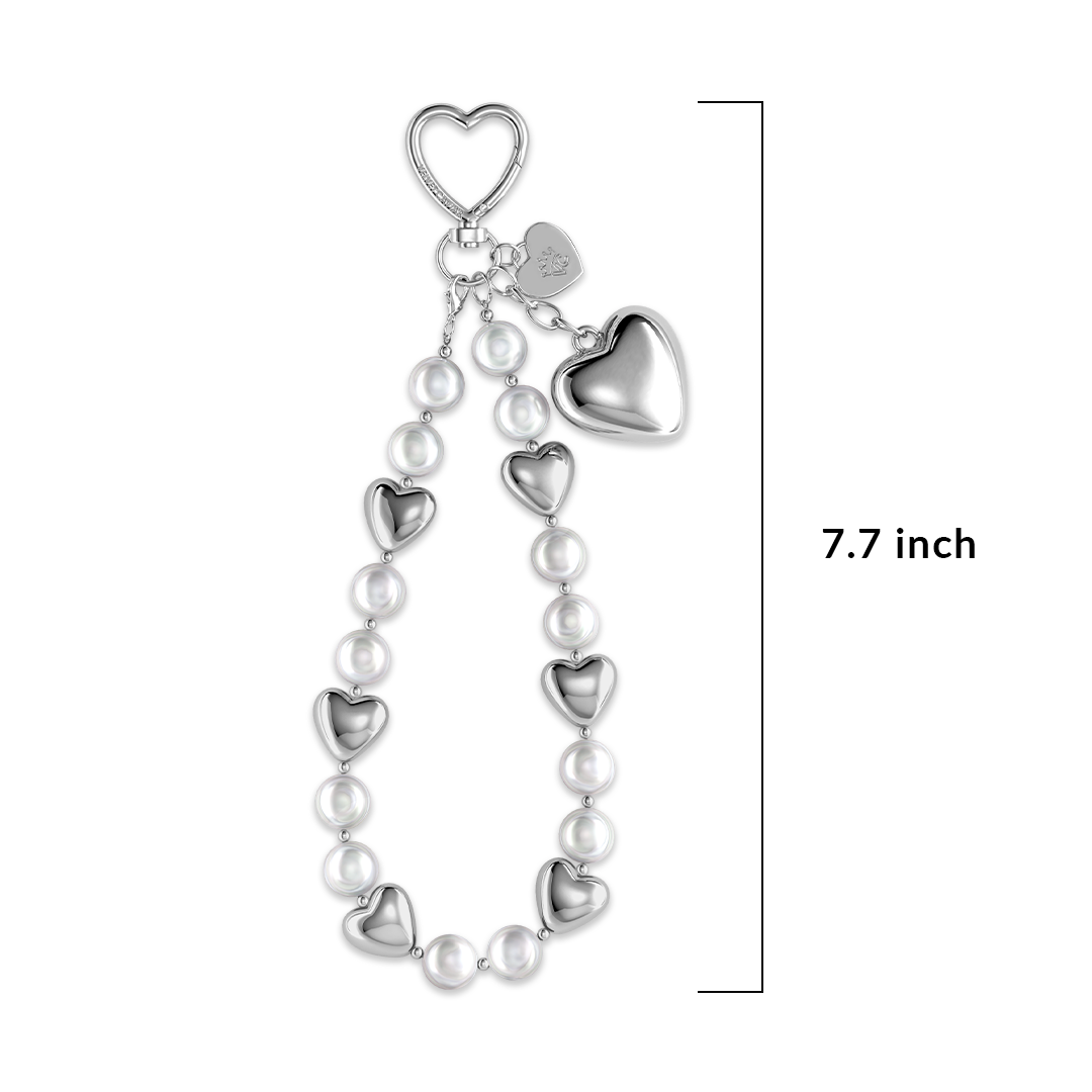 Sterling Silver Heart Drip Bag Charm Pendant - Elegant Jewelry for Necklaces, Bracelets & Keychains | Perfect Gift for Valentine's Day, Anniversaries & Special Occasions