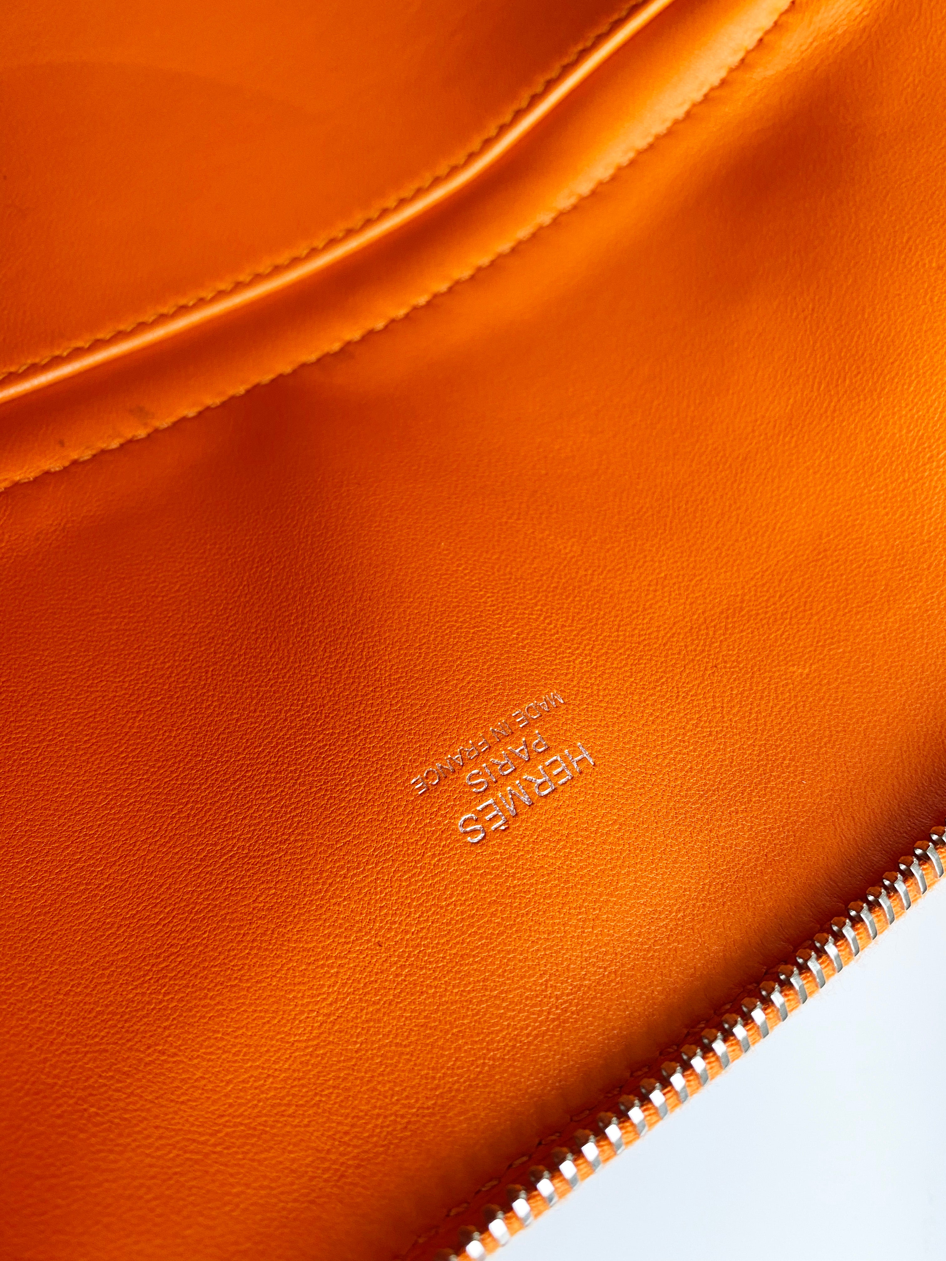 Authentic Hermes Orange Bolide 31 Leather Handbag - Luxury Tote Bag for Women, Perfect for Work, Travel & Everyday Use