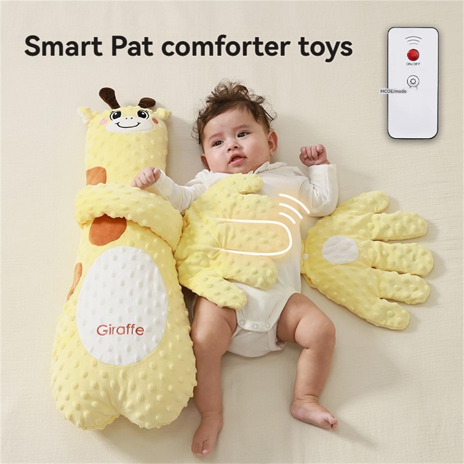 Automatic Baby Patter for Sleep - Soothing Giraffe Sleep Buddy with Patting Hand for Newborns & Infants - Perfect for Nursery, Bedtime & Soothing Fussy Babies