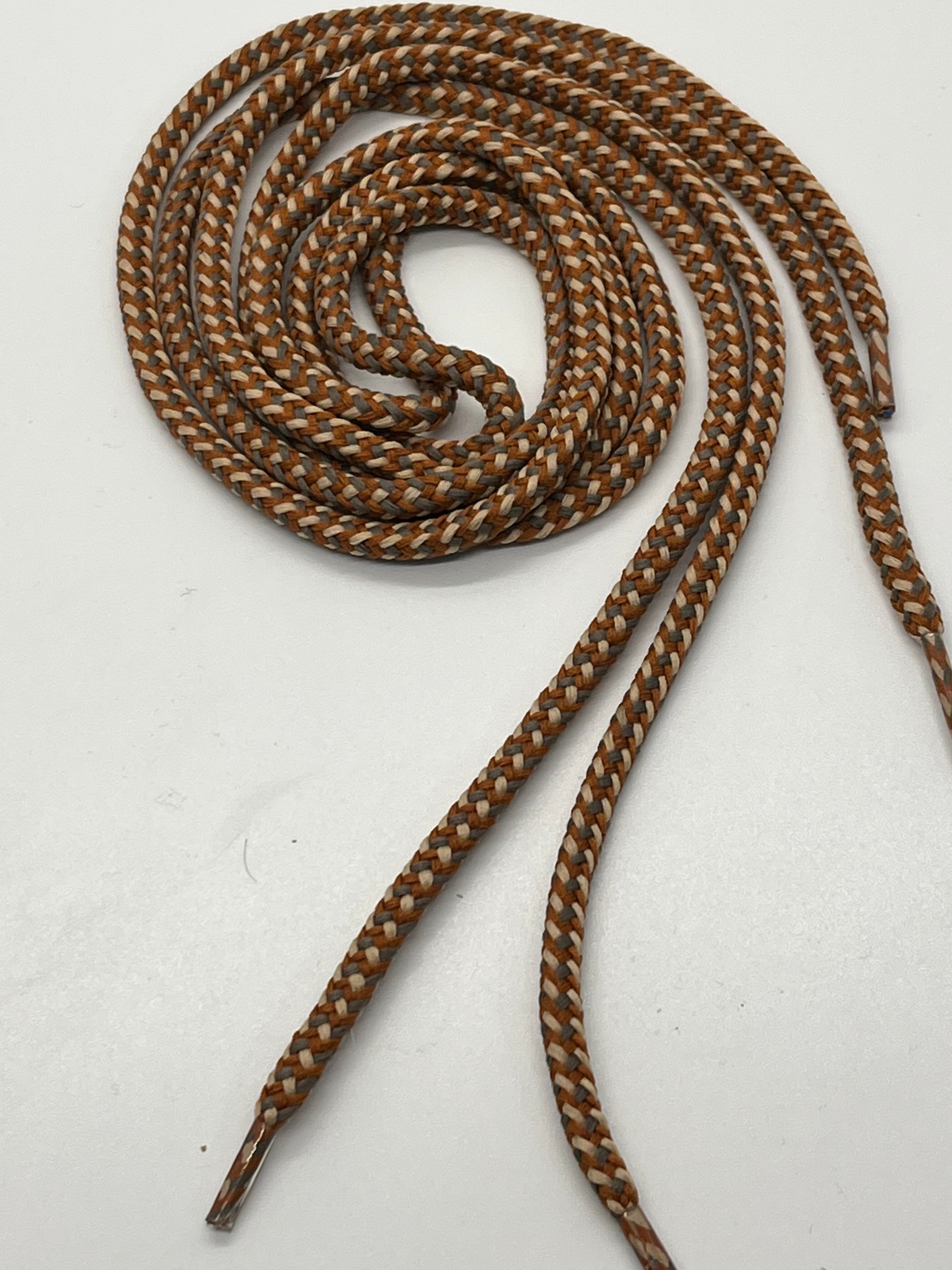Round Autumn Shoelaces - Sorrel, Copper & Toast Colors | Fall Fashion Shoe Accessories for Boots, Sneakers & Casual Shoes