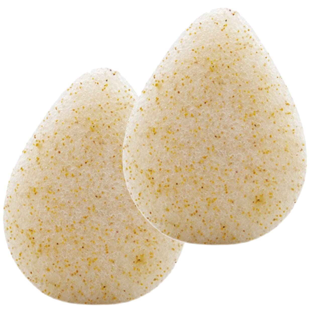 Konjac Sponge for Face & Makeup - 2 Pack, Exfoliating & Cleansing - Travel & Shower Use