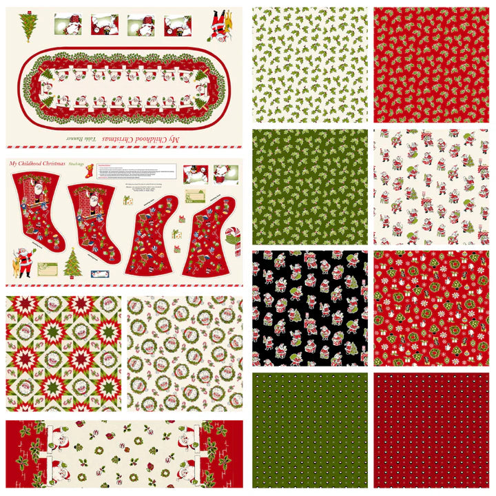 Buttermilk Basin Red Holly Christmas Fabric by the Yard - Festive Holiday Quilting & Crafting Material for DIY Decor, Stockings, and Tree Skirts