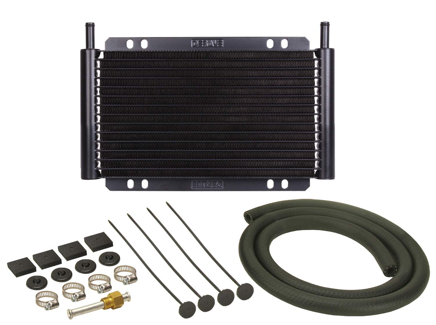 Derale 13502 8000 Series Black Transmission Oil Cooler for Trucks & RVs