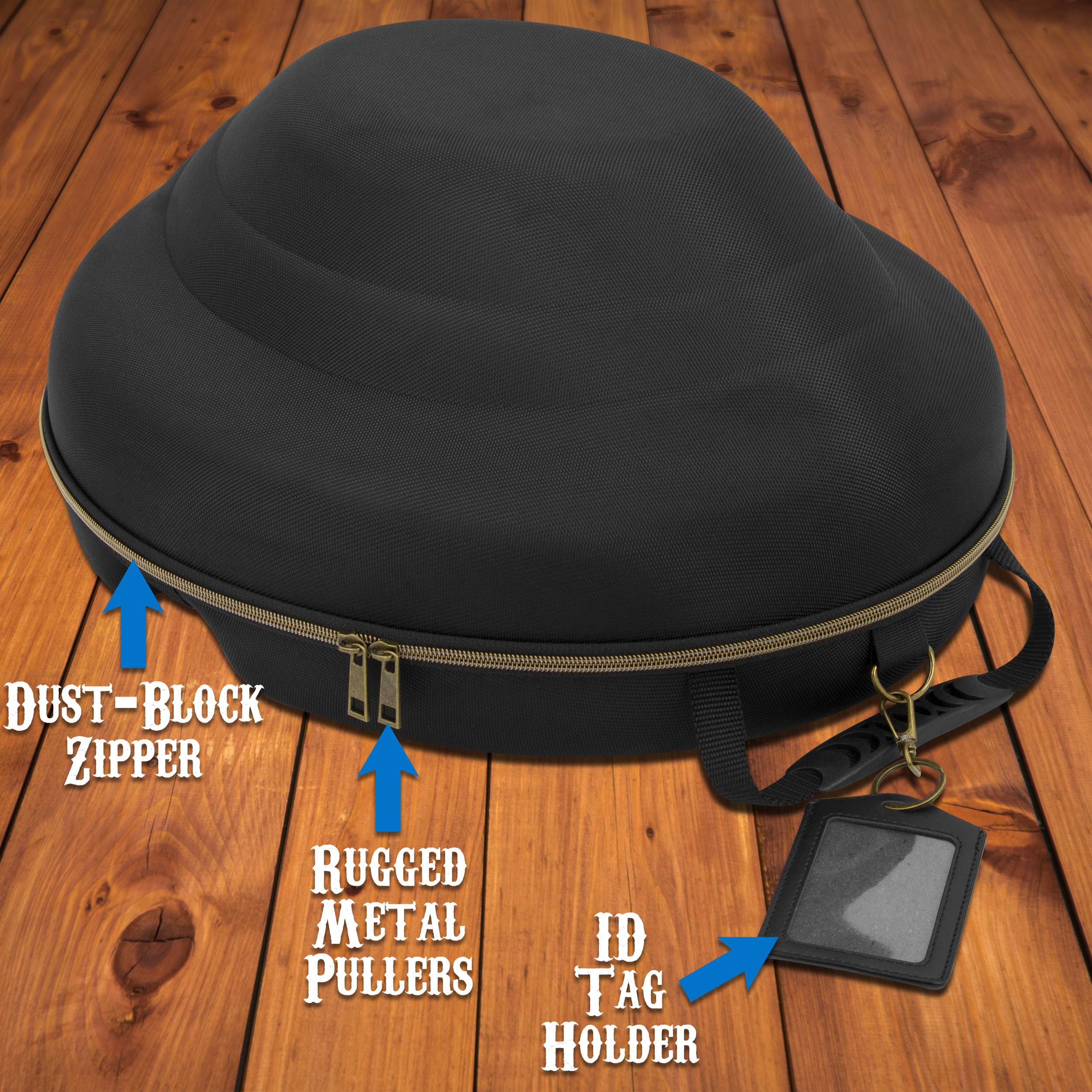 CASEMATIX Cowboy Hat Storage Box - Hard Shell Hat Case for Brims Up To 4.75