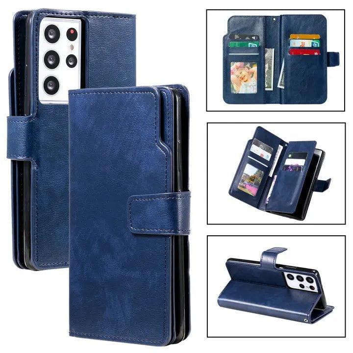 Samsung Galaxy S24 Flip Wallet Book Leather Case - Premium Protective Cover with Card Slots for Daily Use & Travel