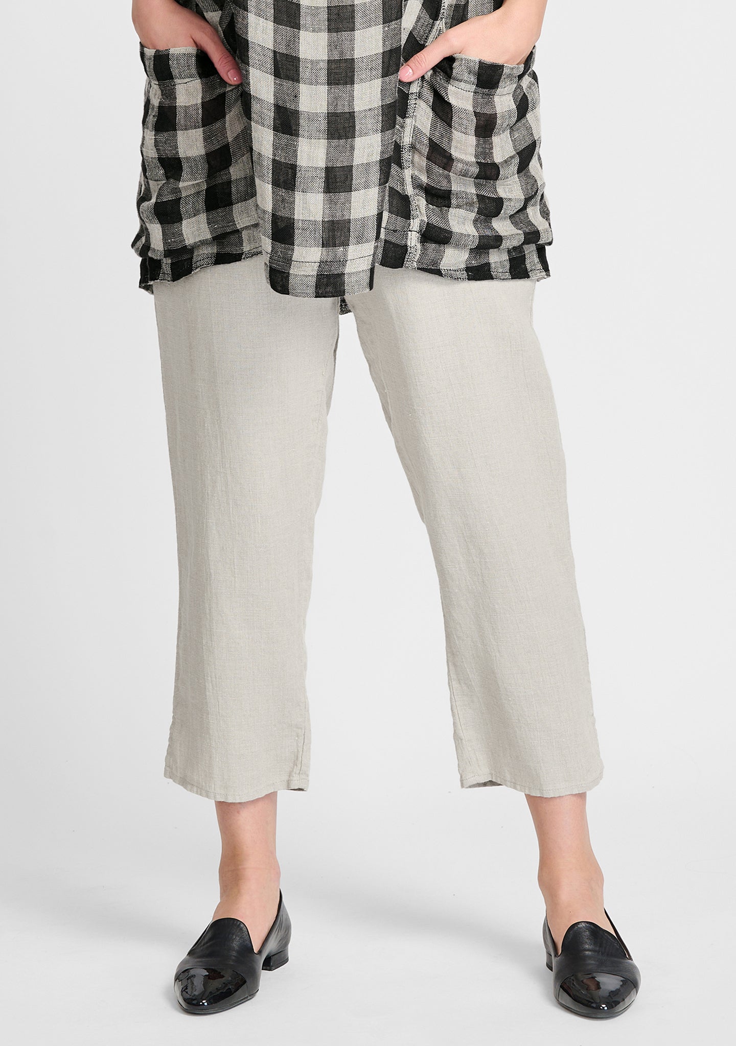 Stylish Pocketed Ankle Linen Pants for Women - Breathable Summer Casual Pants - Perfect for Office, Travel & Outdoor Activities