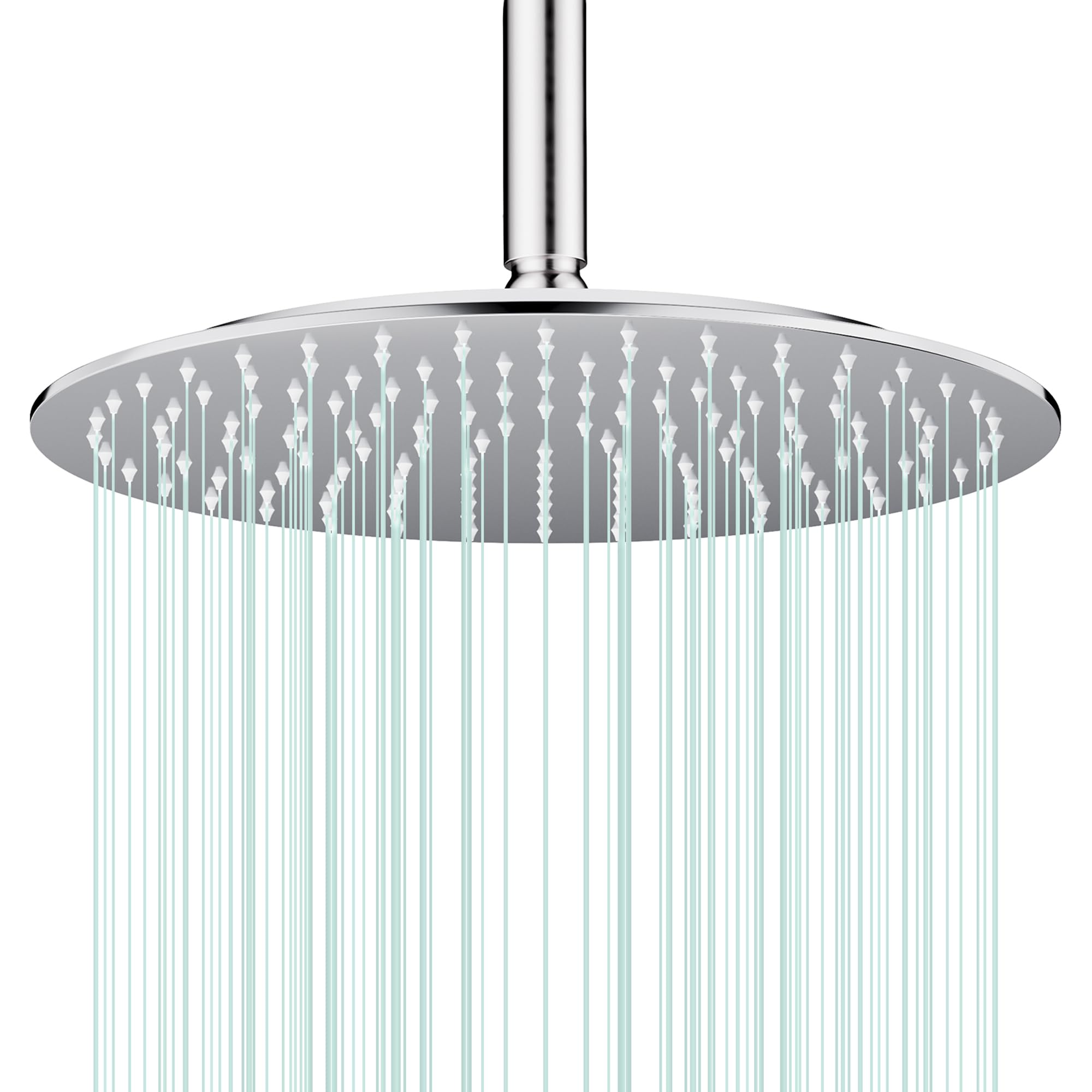 Premium Stainless Steel Rain Shower Head - Heavy Duty All Metal Construction, High Pressure Water Flow, Easy Installation - Modern Ultra-Thin Design for Bathroom & Spa (Chrome, 12 Inch) - Perfect for Relaxing Rainfall Shower Experience