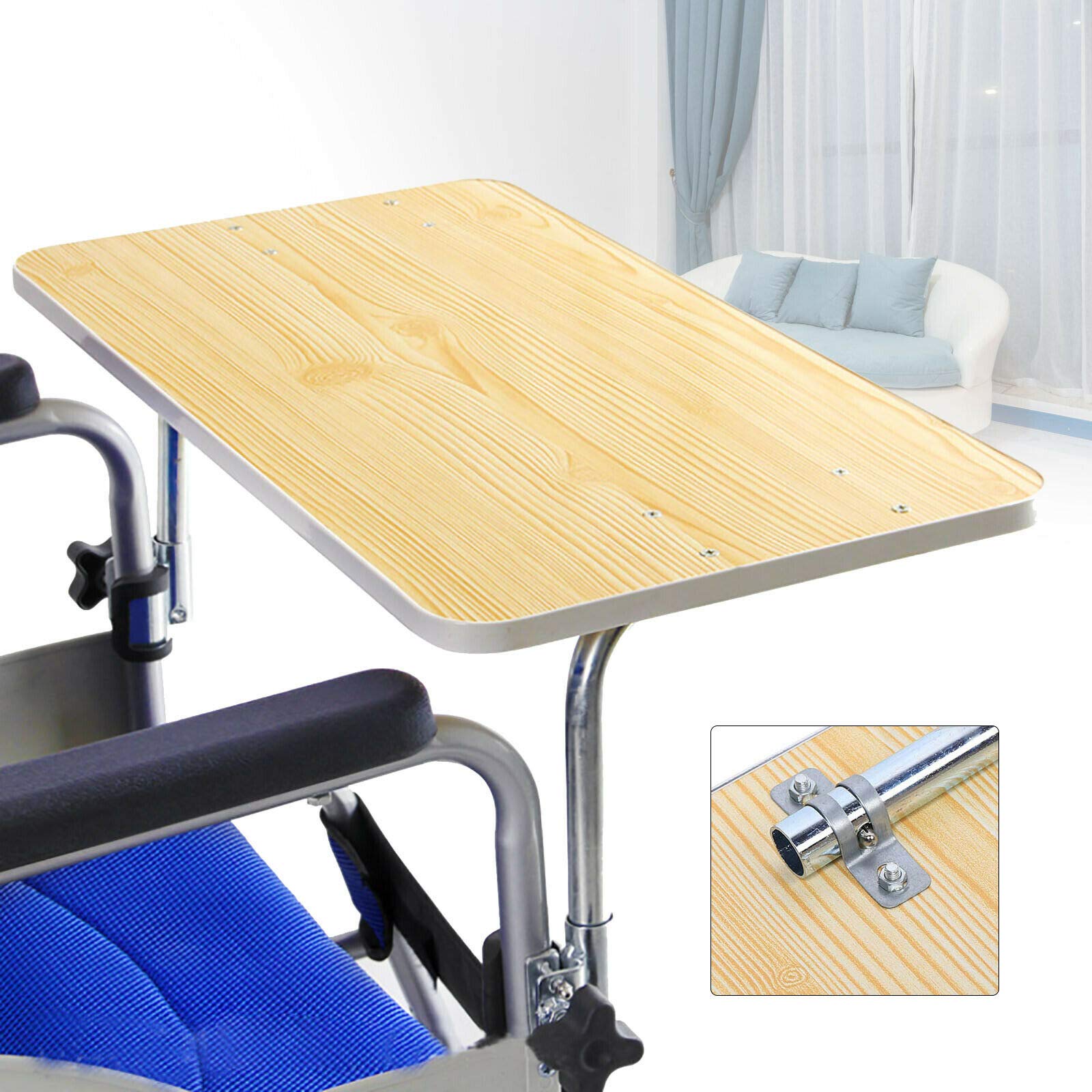 Universal Swivel TV Tray Table - Adjustable Portable Laptop Desk for Couch, Bed, Wheelchair | Foldable Lap Tray with Cup Holder & Storage | Perfect for Home Office, Hospital, Nursing & Dining Use