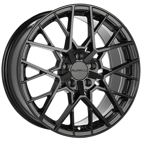 Ruffino Alloy Wheel INCEPTION Black Magic 19x8.5 5x114.3 35mm Offset 73.1mm Hub - Premium Black Rims for Cars, SUVs & Trucks - Perfect for Street Performance & Custom Builds