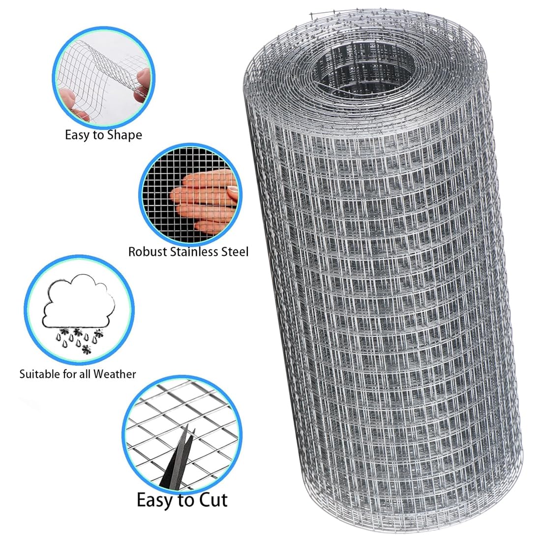 Galvanized Chicken Wire Mesh Roll 7.8