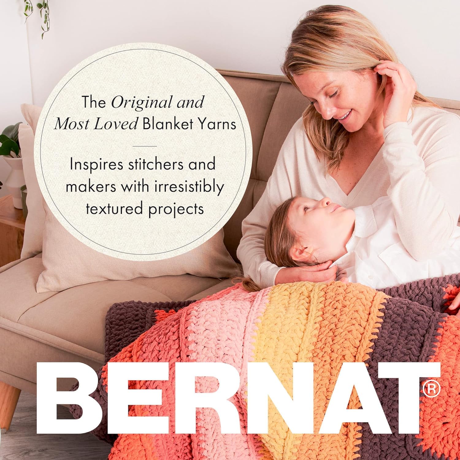 Bernat Handicrafter Cotton Big Ball Salt & Pepper Yarn - 2 Pack (340g/12oz Each) - 100% Cotton Worsted Weight (4 Medium) - 608 Yards Total - Perfect for Knitting & Crochet Projects Like Scarves, Blankets, and Hats
