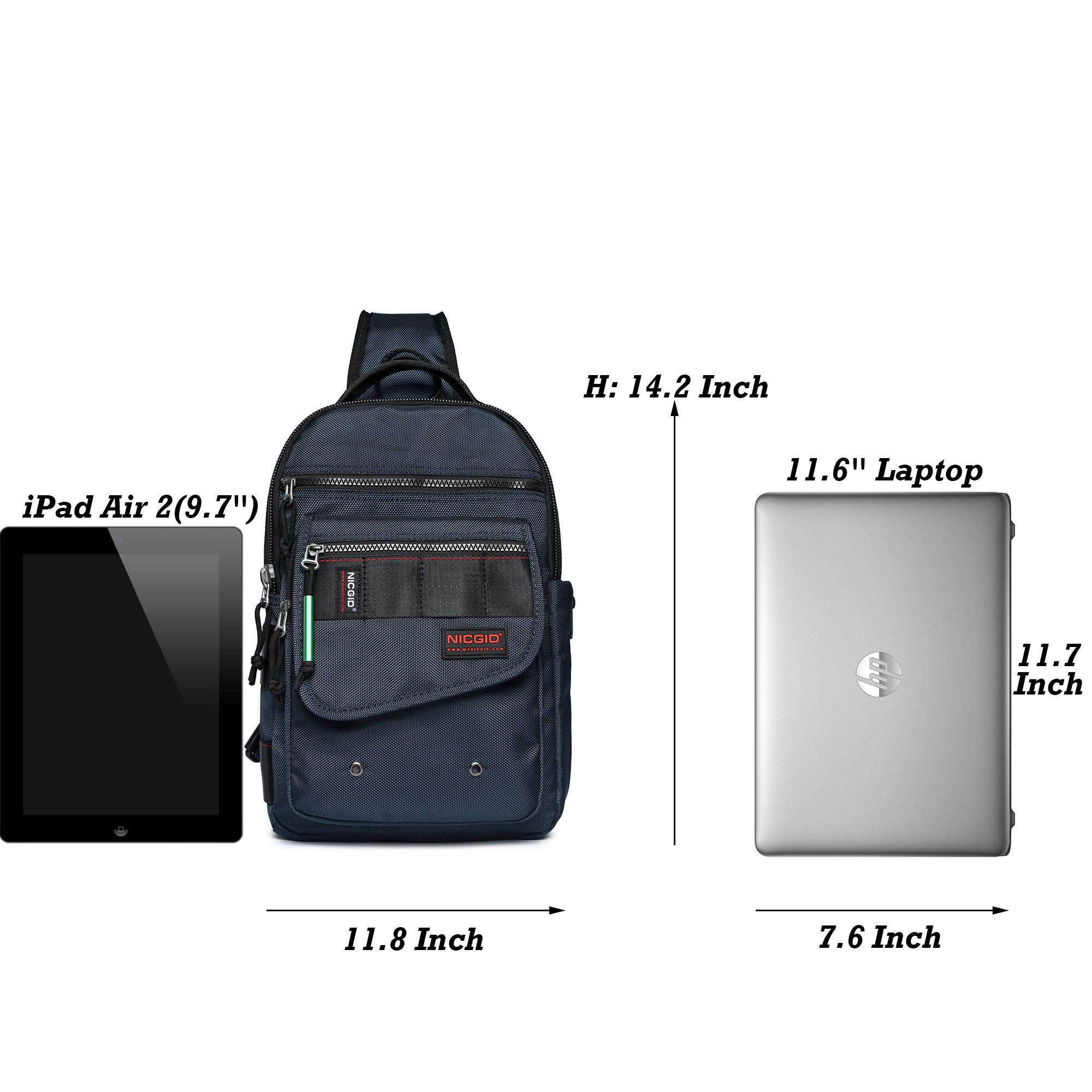NICGID Sling Bag for Men & Women - Lightweight Travel Backpack for Hiking & Daily Use
