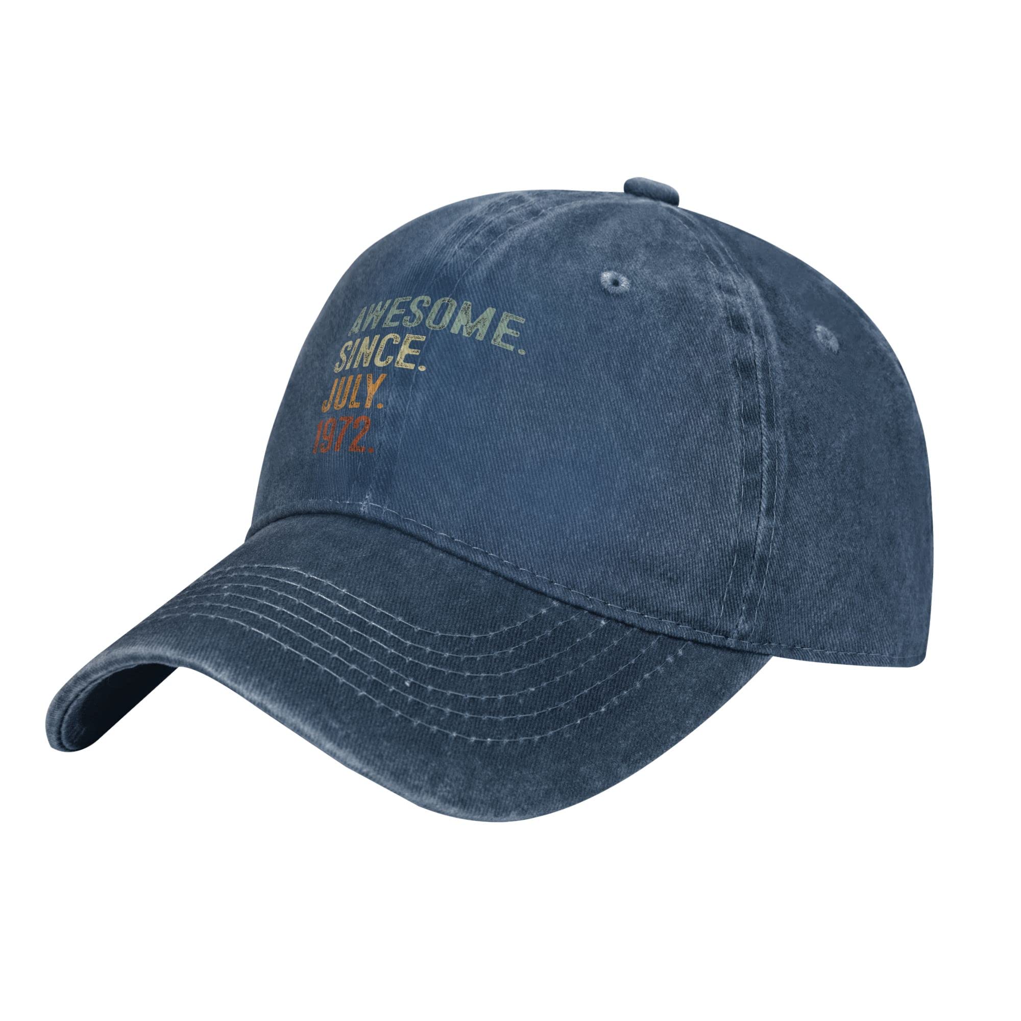 50th Birthday Hat - Adjustable Vintage Cap for 50 Years Old Gifts Since 1972 - Perfect for Milestone Celebrations & Themed Parties