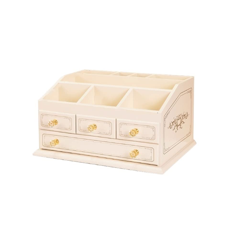 Multifunctional Cosmetic Organizer with Drawers - Large Desktop Jewelry & Makeup Storage Box for Skincare Products - Perfect for Vanity, Bathroom, and Travel Organization (Color: A)