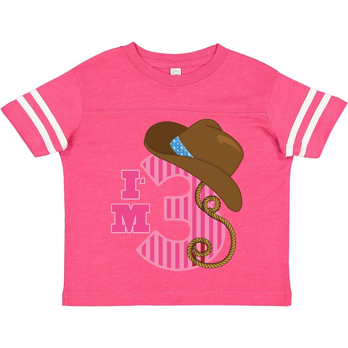 Inktastic 3rd Birthday Cowgirl Toddler T-Shirt for Girls - Cute Western Outfit for 3 Year Old Birthday Party, Rodeo Theme & Cowgirl Costume