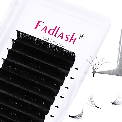 Professional 0.03 DD Curl 11mm Easy Fan Volume Lashes for Eyelash Extensions - Mixed Tray Mega Lashes (0.03-DD, 11mm) | Perfect for Salon Professionals & DIY Lash Artists for Natural Volume Look