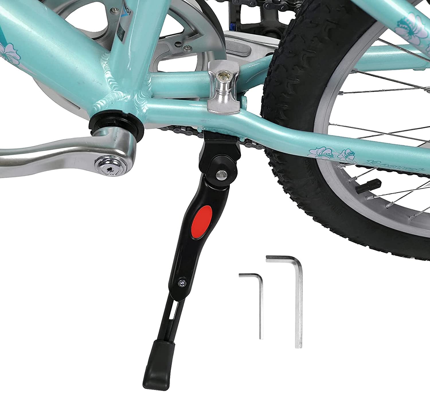 SEISSO Adjustable Aluminum Alloy Bike Kickstand - Center Mount Kickstand for 16-18 Inch Kids Bicycles, Mountain Bikes, Road Bikes, BMX & MTB | Perfect for Commuting, Family Rides & Outdoor Adventures