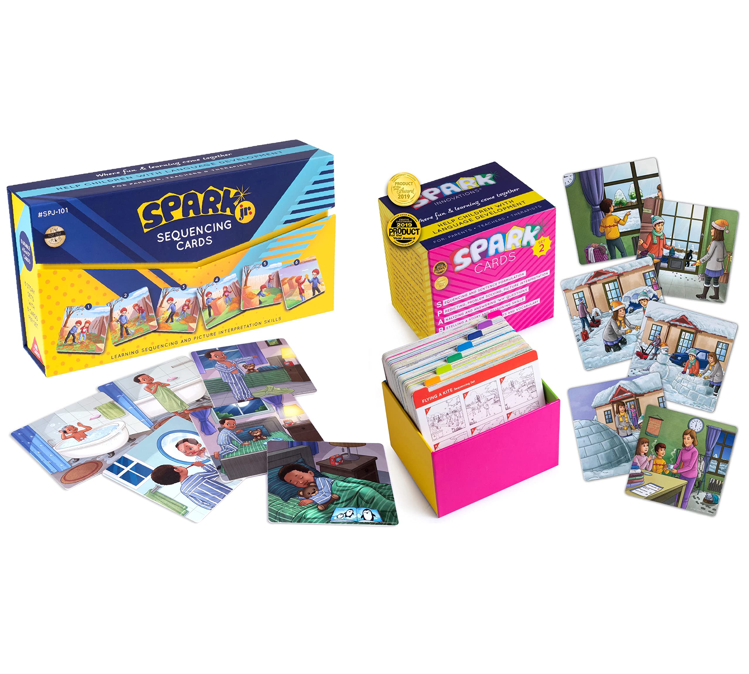 Sequencing Cards for Storytelling, Speech Therapy & Autism Learning - English Language Games, SEL Activities (Set 1, 2, JR Combo) - Perfect for Classroom, Homeschool & Special Education