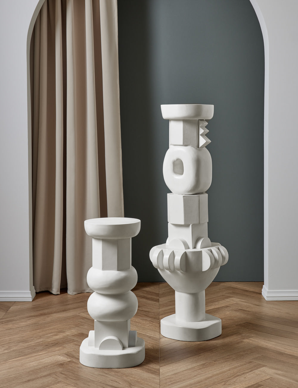 Toivo Pedestal by Sarah Sherman Samuel - Modern Wooden Side Table for Living Room, Bedroom & Office - Perfect for Displaying Plants, Books & Decor