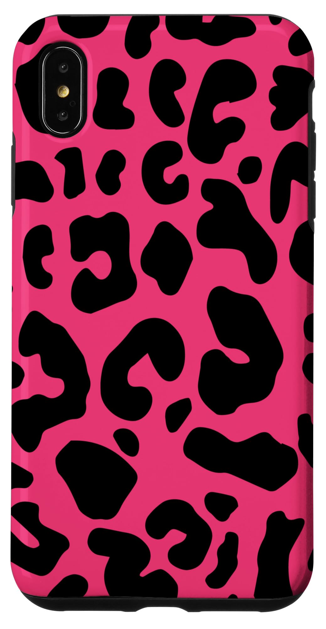 iPhone XS Max Pink Leopard Cheetah Print Phone Case - Cute Animal Design Protective Cover for Women - Perfect for Everyday Use, Work & Travel