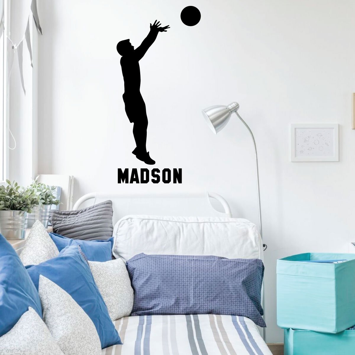 Personalized Volleyball Setter Wall Decal - Custom Vinyl Sports Decor for Bedroom, Playroom & Game Room - Perfect for Volleyball Lovers & Team Spirit Decorations