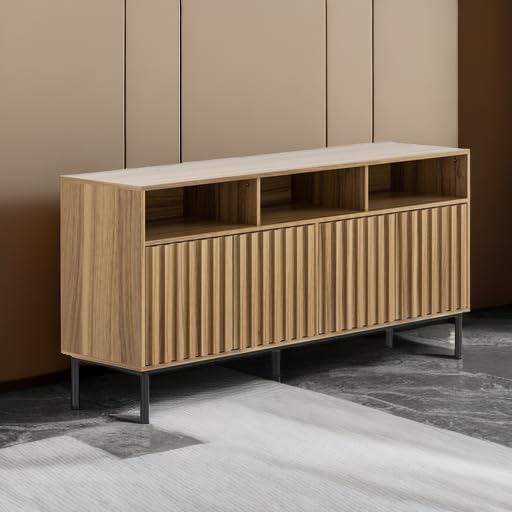 Mid Century Modern Sideboard Buffet Cabinet with Storage - 61.4