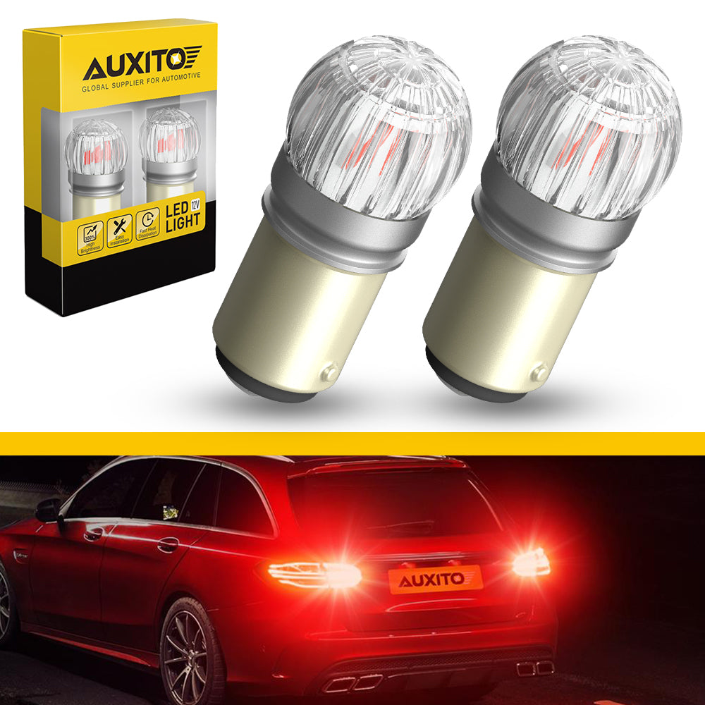 AUXITO 1157 LED Bulbs - Red BAY15D LED Light for Car Tail Lights & Brake Stop Signal | High Visibility Replacement Bulbs for Safer Night Driving