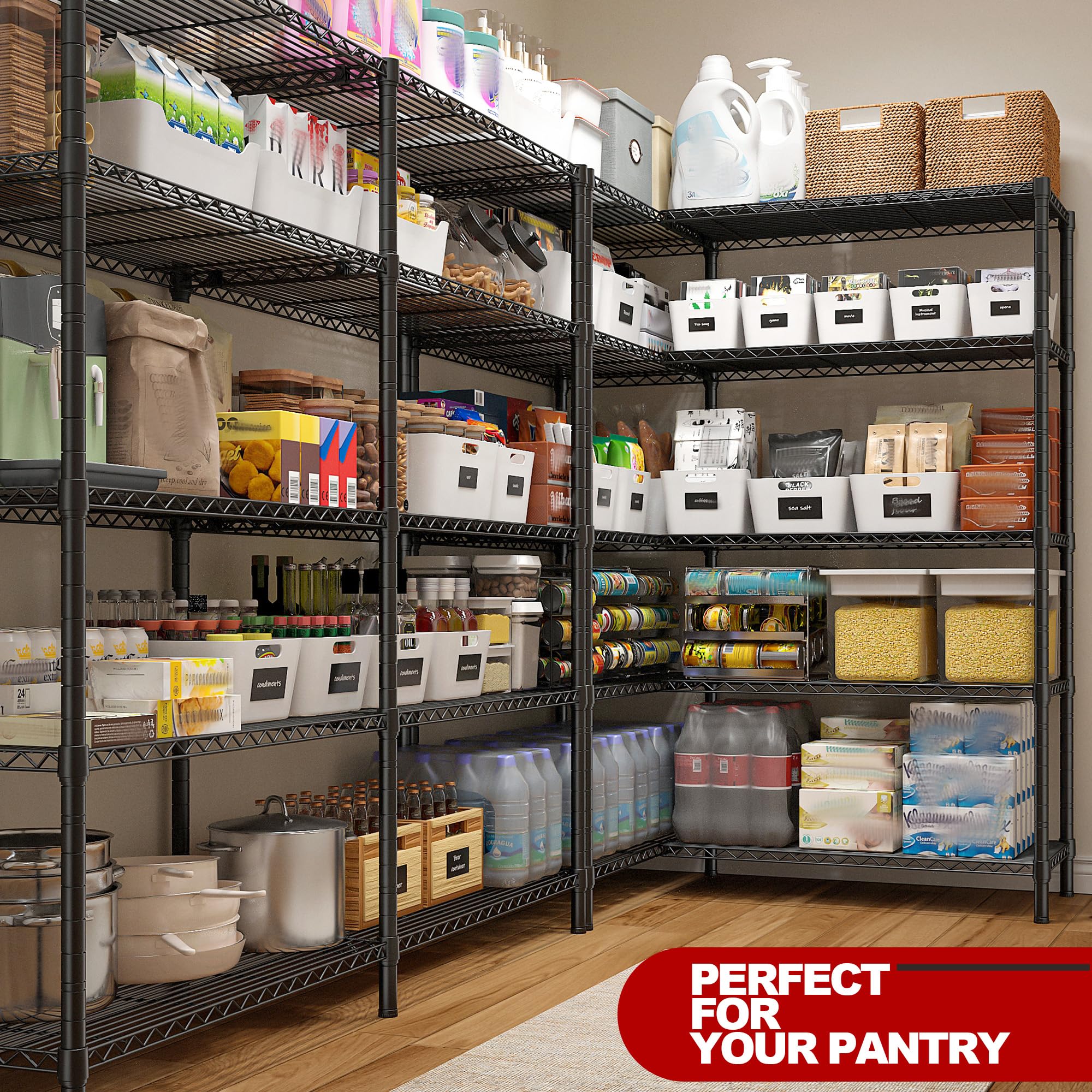 REIBII 5-Tier Heavy Duty Metal Shelving Unit - 58