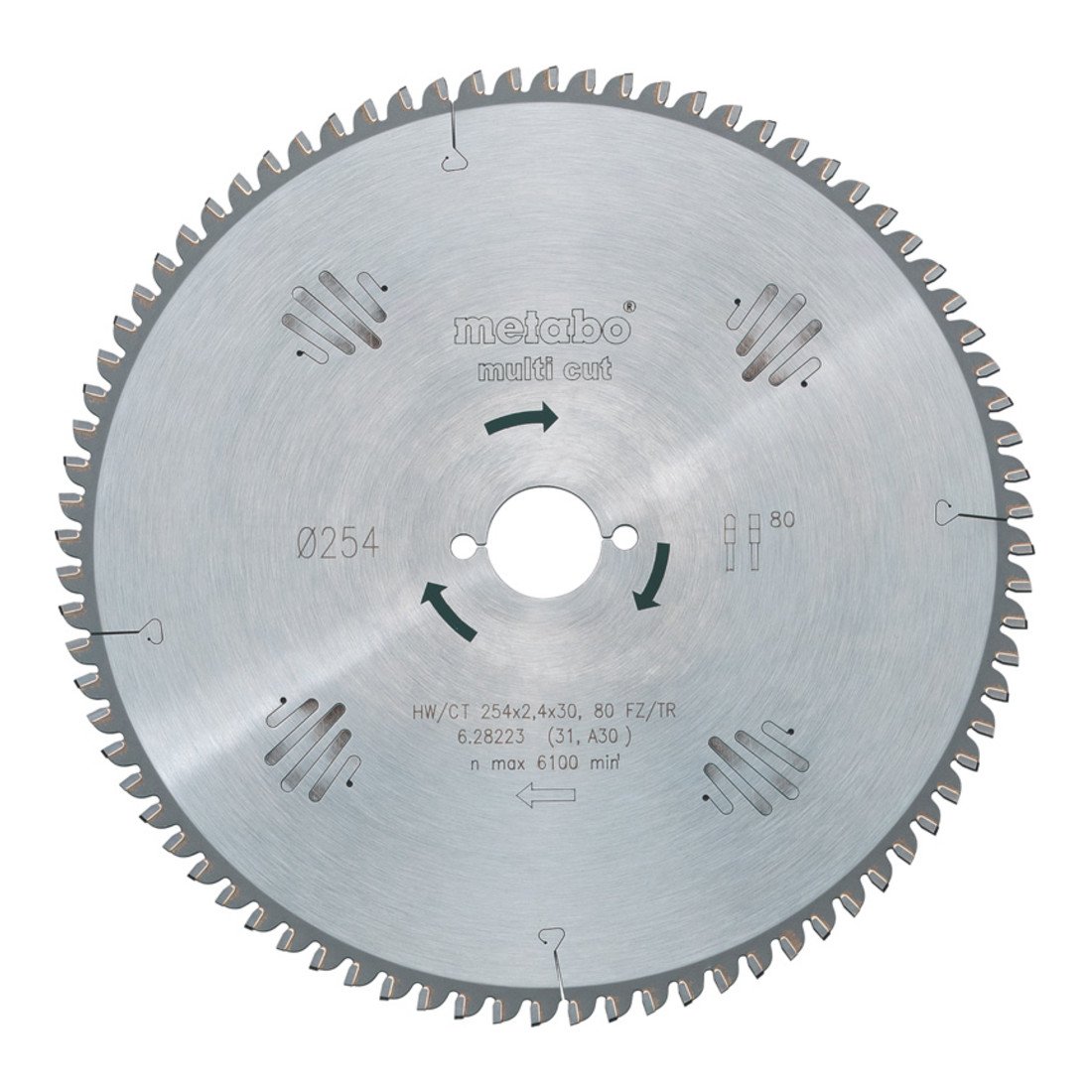 Metabo HW/CT 230mm x 30mm Circular Saw Blade with 60 Teeth & 5° Hook Angle (628085000) - Perfect for Woodworking, Carpentry & DIY Projects