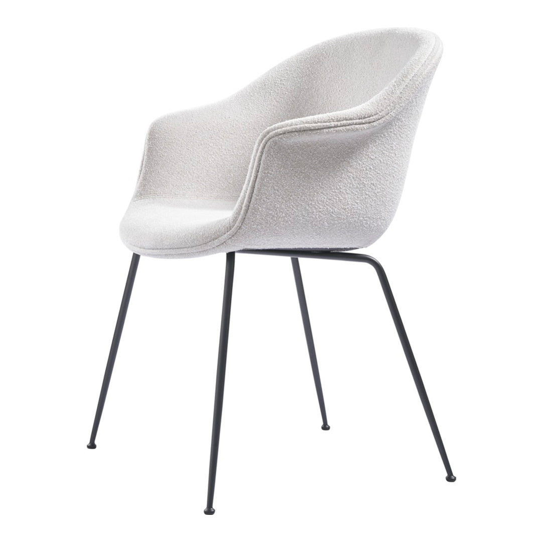 Bat Dining Chair with Conic Base - Fully Upholstered Modern Kitchen Chair for Dining Room, Restaurant & Cafe