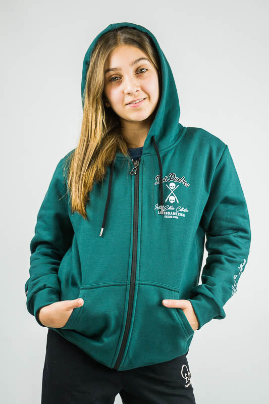 Campera Dos Padres Kids Basic Zip 368 Green Plaid Jacket - Perfect for School, Outdoor Play & Cool Weather