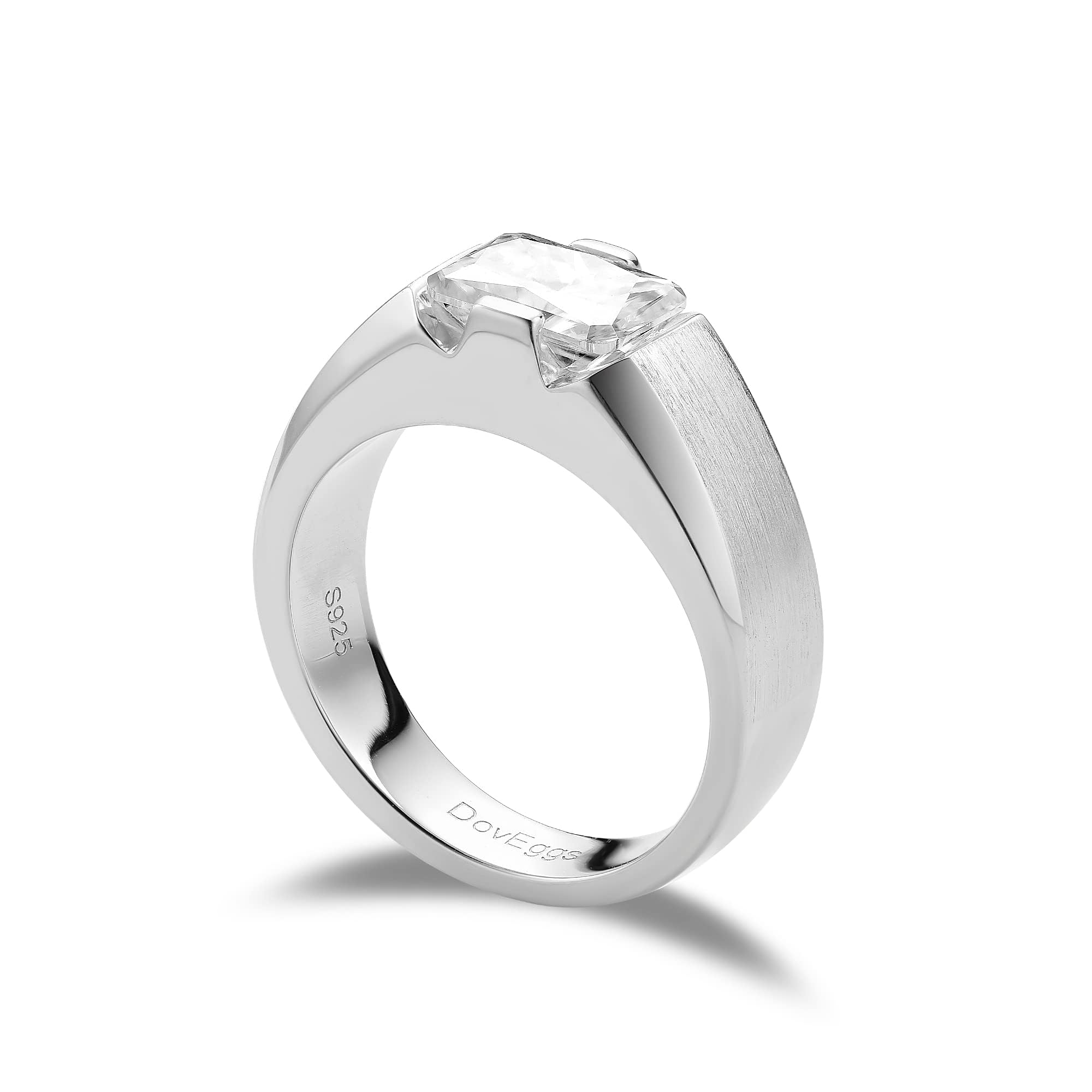 2ct 6x8mm G-H-I Color Radiant Cut Moissanite Engagement Ring in 14K Gold or Sterling Silver - DovEggs Wedding Rings for Men & Women | Perfect for Proposals, Anniversaries & Special Occasions