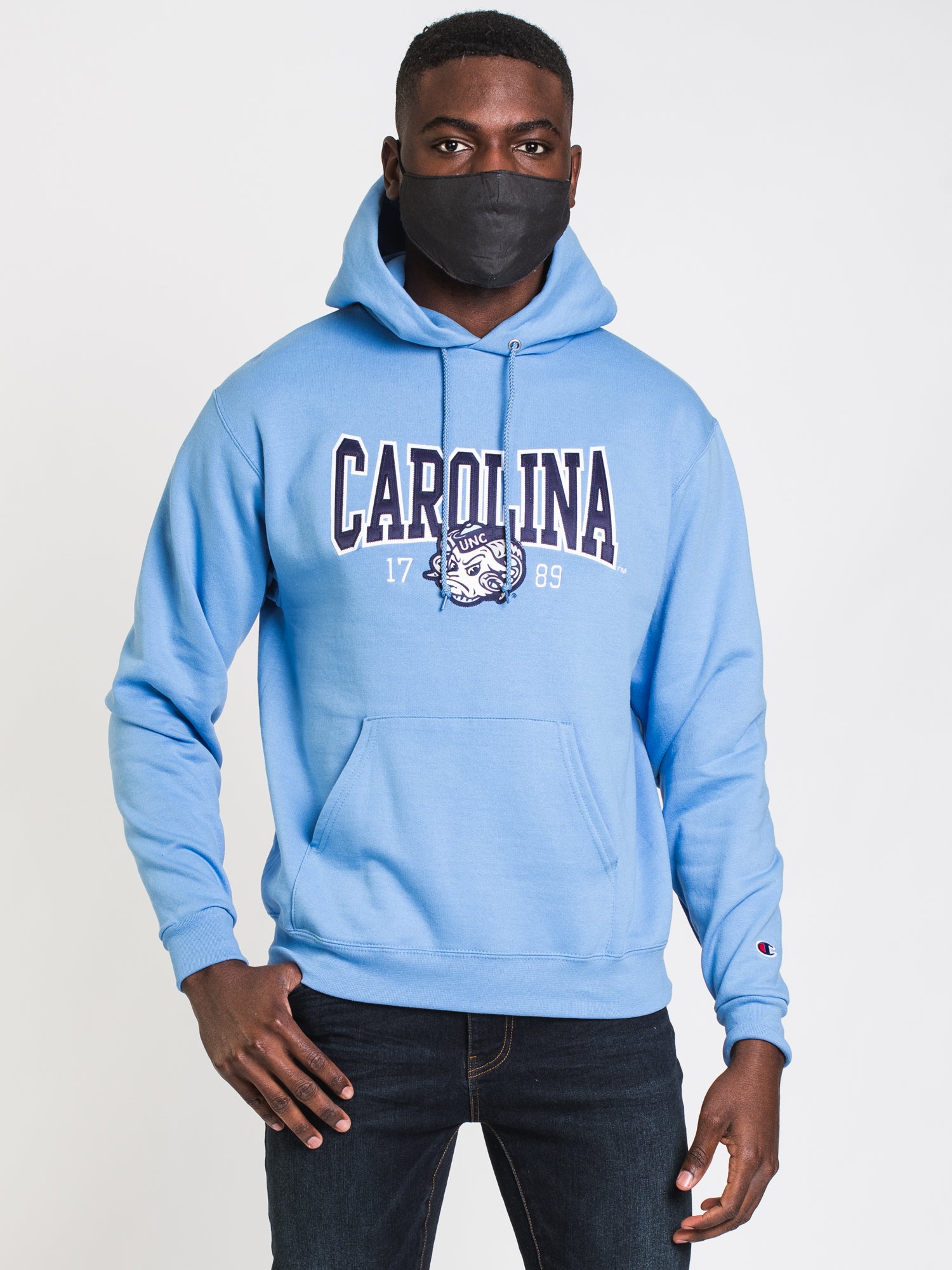 Champion Eco Powerblend University of North Carolina Hoodie - Men's & Women's Pullover Sweatshirt for Casual Wear, College Sports & Outdoor Activities