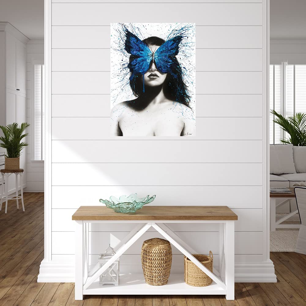 Ashvin Harrison Butterfly Mind Fine Art Canvas - 32x43 Inch Ready to Hang Wall Decor for Living Room, Bedroom, Office & More - Modern Abstract Painting for Home & Commercial Spaces