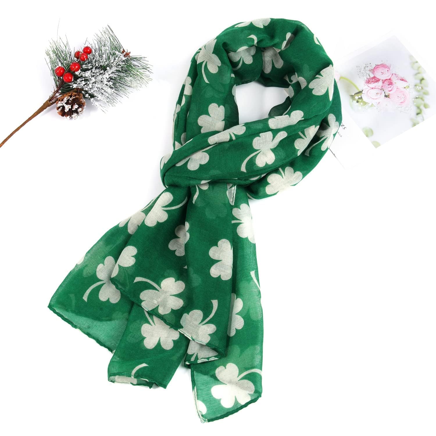 E-Clover Women's Lightweight Fashion Scarf - Soft Shawl Wrap for Spring, Summer & Winter - Perfect for Office, Travel and Casual Outfits