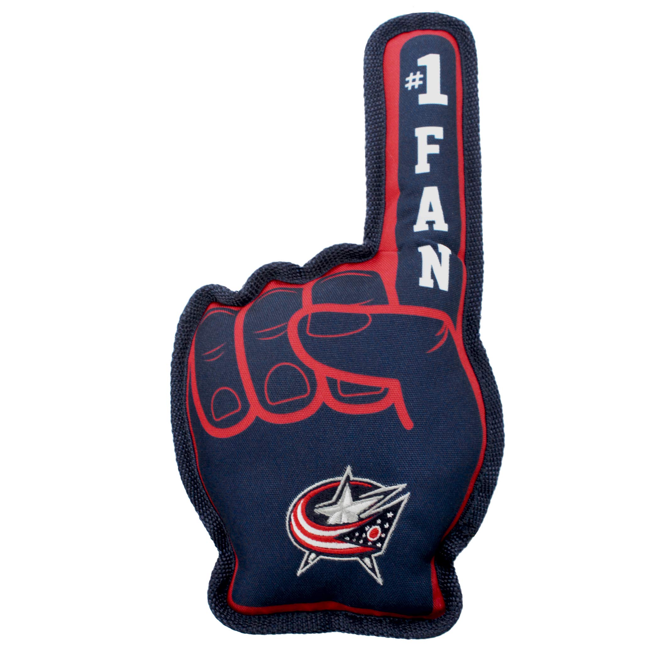 Premium NHL Columbus Blue Jackets #1 Fan Dog & Cat Toy – Durable Pet Chew Toy with Inner Squeaker for Strong Chewers – Best Sports-Themed Pet Gift for Dogs & Cats – Perfect for Playtime, Training, and Sports Fan Celebrations