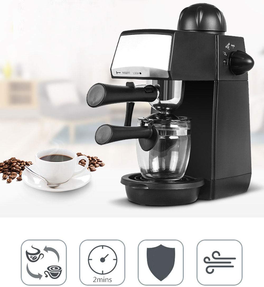 Premium 2-in-1 Semi-Automatic Espresso & Coffee Machine with 5 Bar Pressure, Milk Frother, Built-in Heating Tray & Accessories - Perfect for Home Baristas & Coffee Lovers to Make Latte, Cappuccino & More