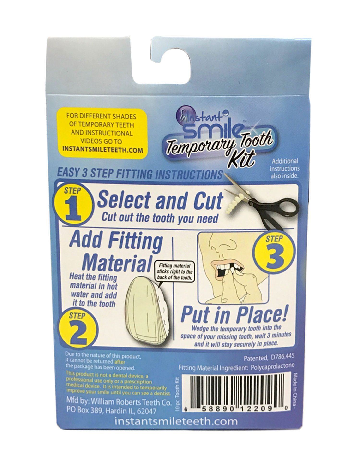 Instant Smile Deluxe Temporary Tooth Replacement Kit - 3 Natural Shades for Missing Teeth - Quick & Easy Solution for Gaps, Special Occasions & Everyday Confidence - Perfect for Photos, Weddings & Job Interviews