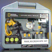 Certified Pre-Owned National Geographic 900x Magnification Microscope with Hard Carrying Case - Perfect for Kids Science Experiments & Home School Learning