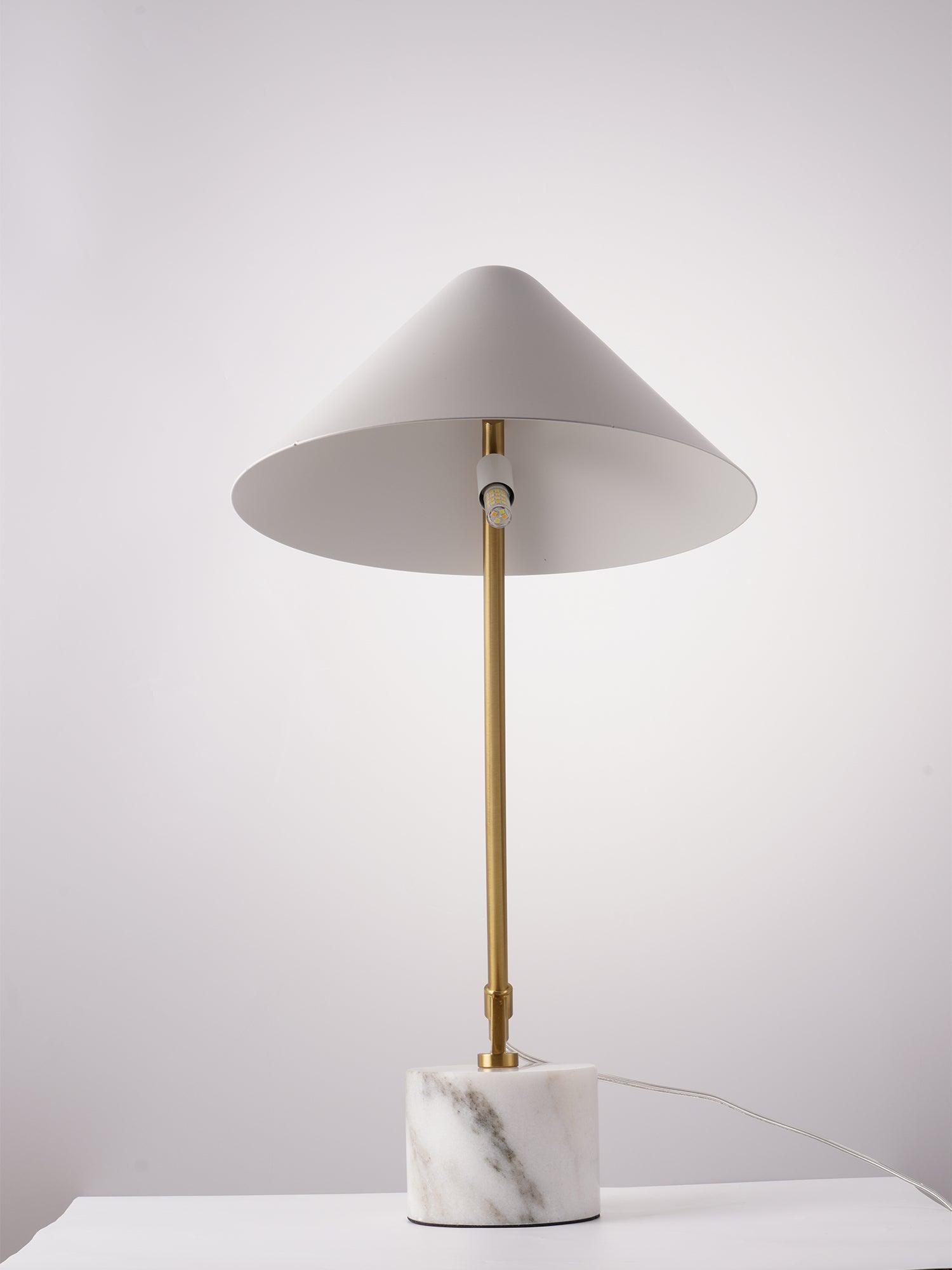 Mini Table Lamp with Hat Design - Stylish & Compact Nightstand Light for Bedroom, Living Room, or Office Decor