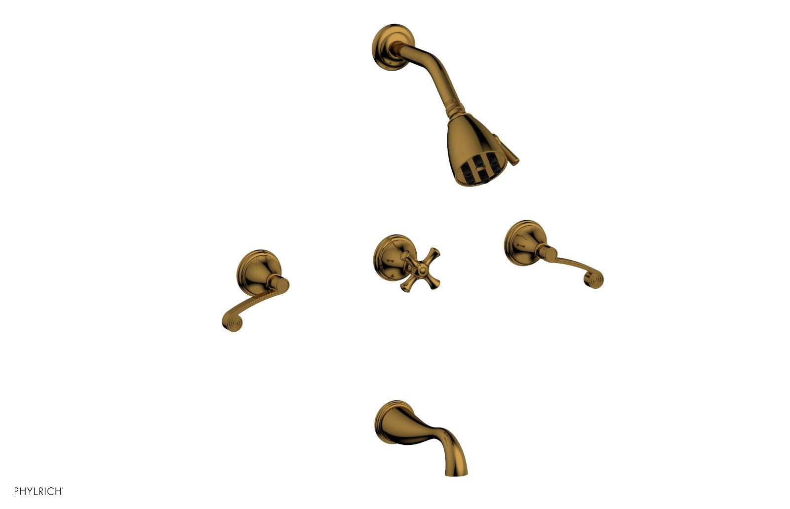 3RING D2206 Three Handle Tub and Shower Faucet Set - Chrome Finish, Hot & Cold Water Control, Easy Installation for Bathroom Renovation (Perfect for Modern Homes, Apartments, and Hotel Bathrooms)