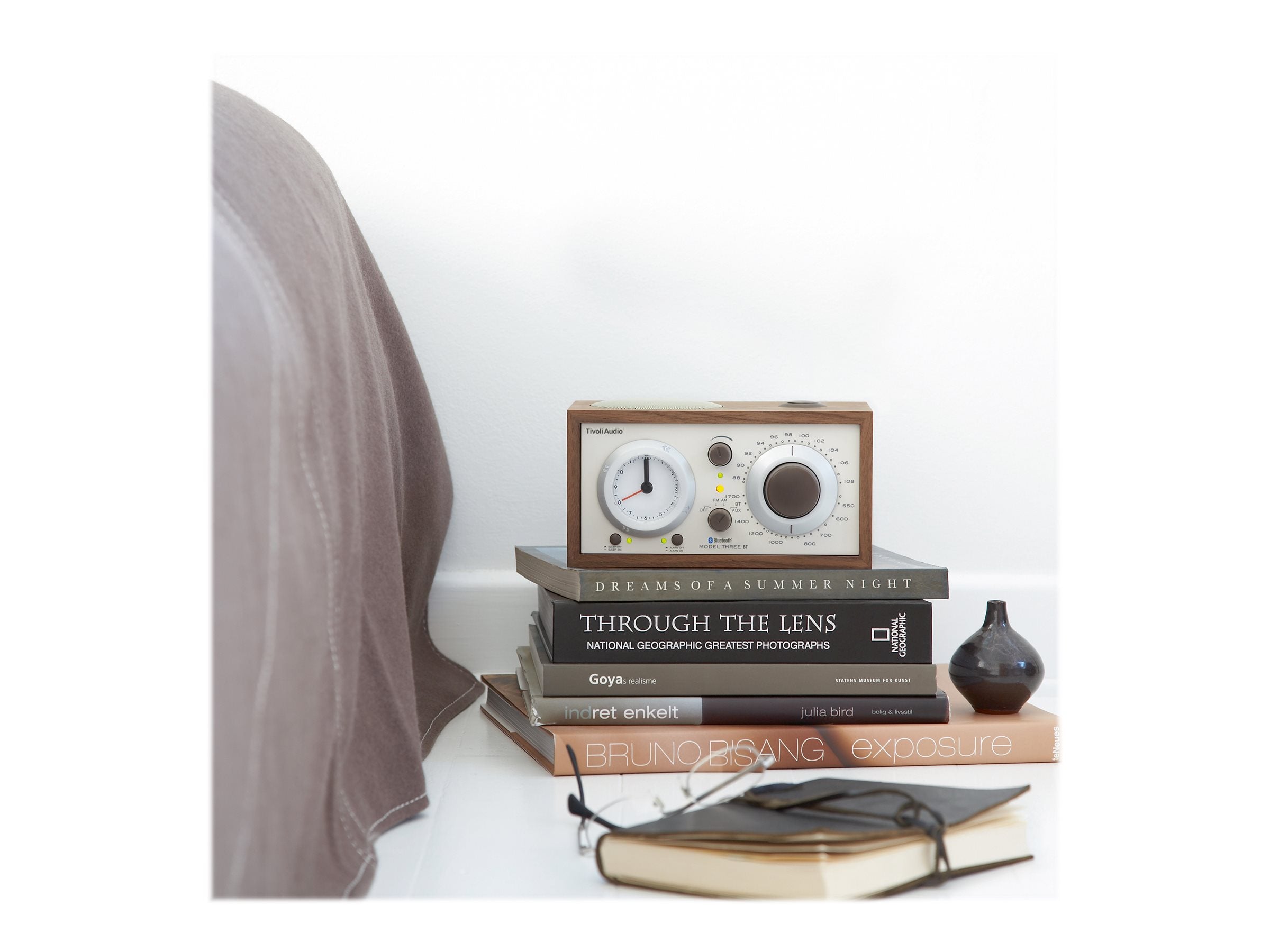 Tivoli Audio Henry Kloss Model Three BT - Premium Bluetooth Tabletop Radio with Classic Design & Rich Sound | Perfect for Home, Office, and Bedroom Listening