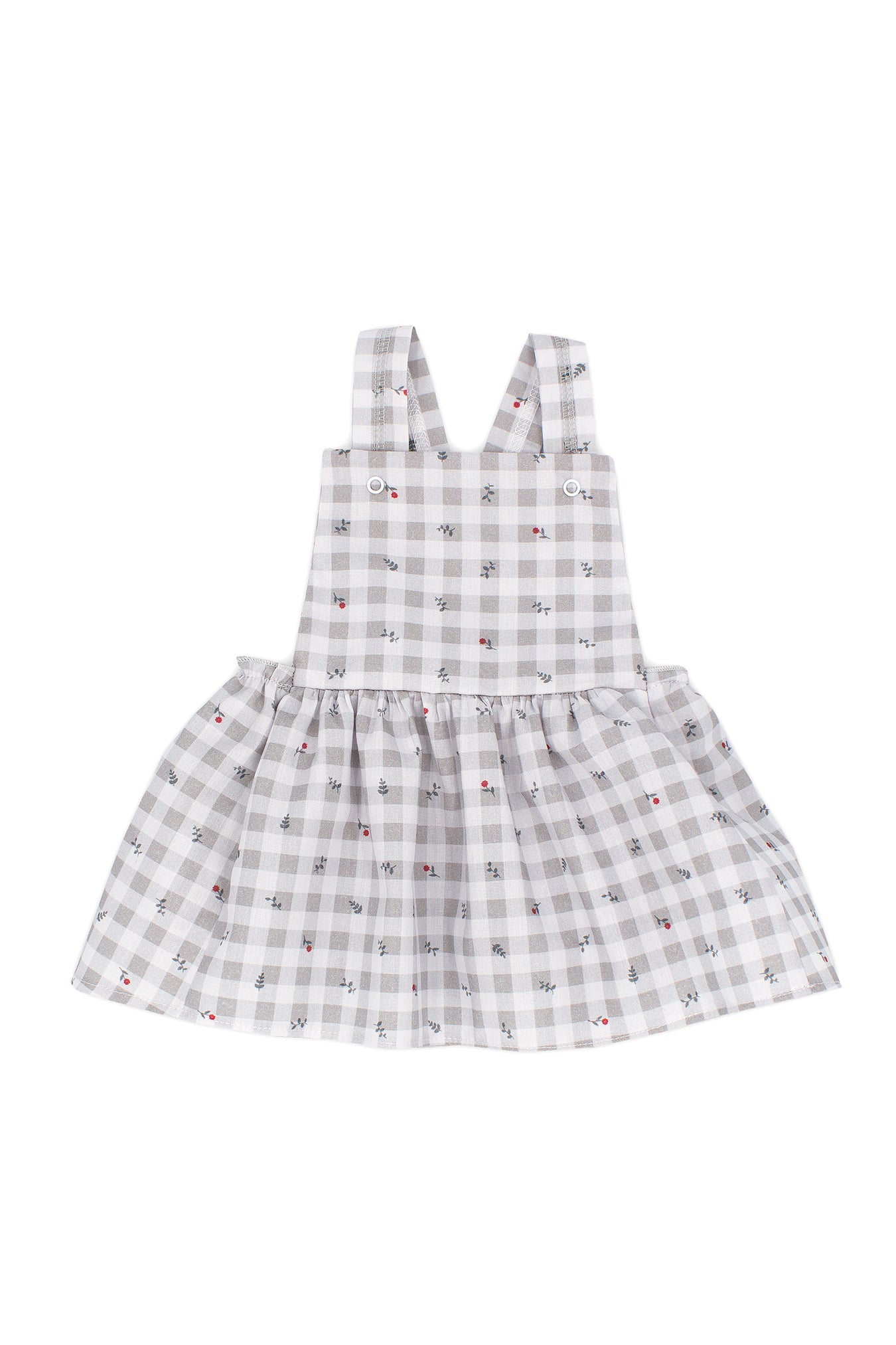 Viviana Grey Gingham Pinafore Dress for Women - Cute & Stylish A-Line Jumper Dress with Adjustable Straps | Perfect for School, Work, Date Night & Casual Outings
